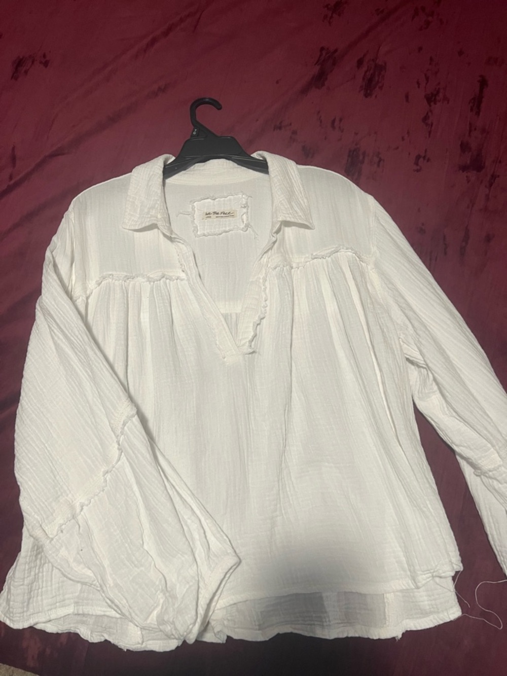 White V-Neck Blouse